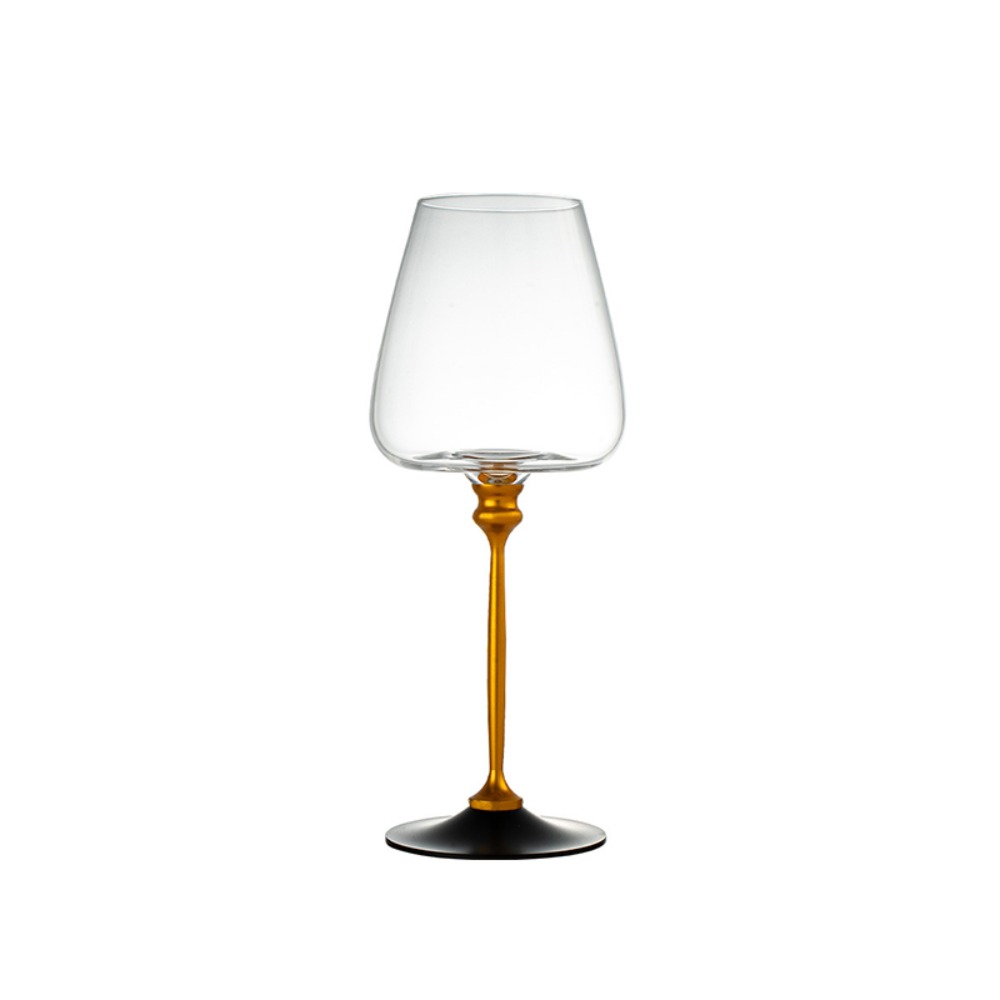 Copas de vino de cristal giratorias transparentes únicas, soporte ergonómico de 500ml, copa de cristal, Base gruesa, decantador de vino, copa de cristal para cócteles: Negro