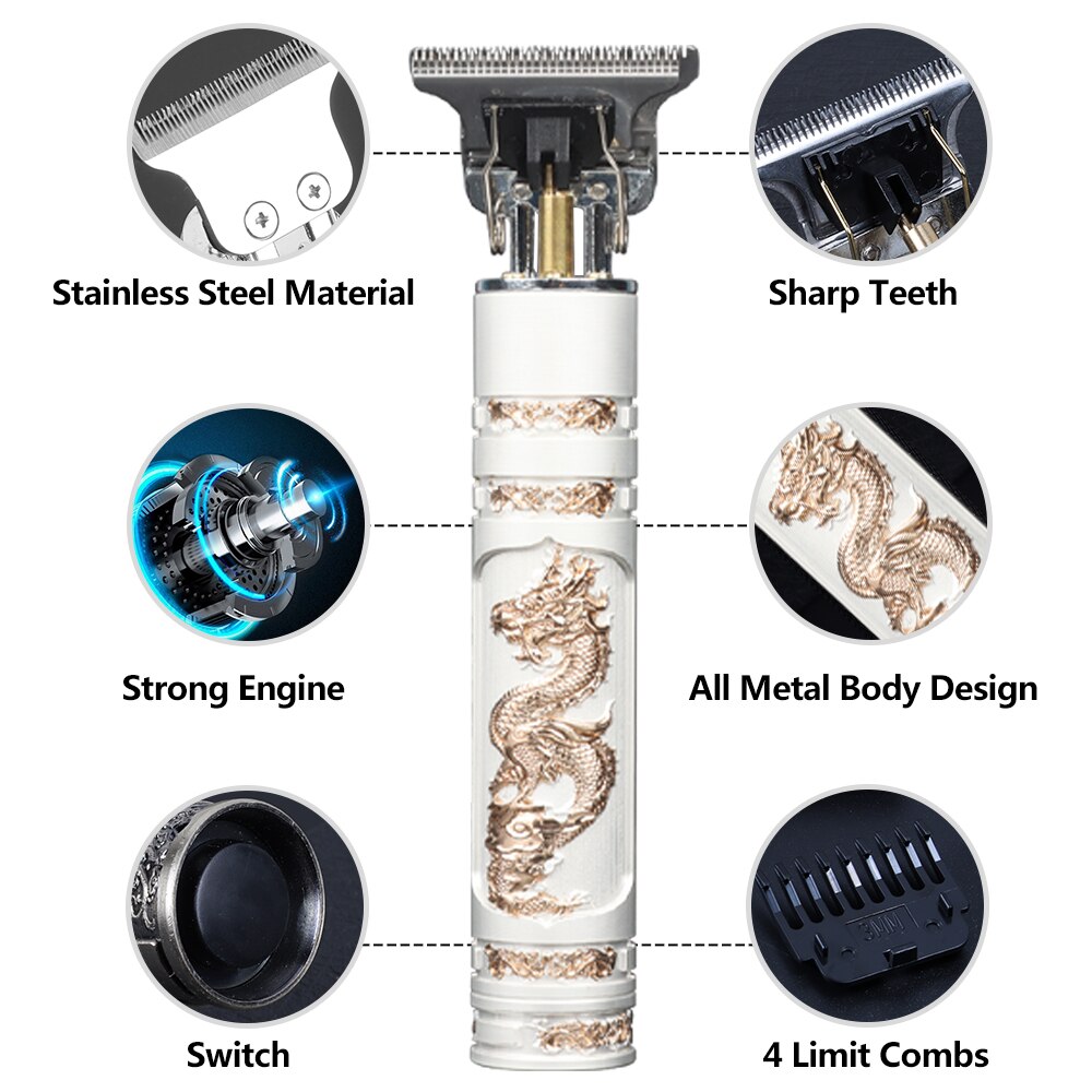 Elektrische Tondeuse Oplaadbare Scheerapparaat Baard Trimmer Professionele Mannen Haar Snijmachine Baard Kapper Usb Cordless