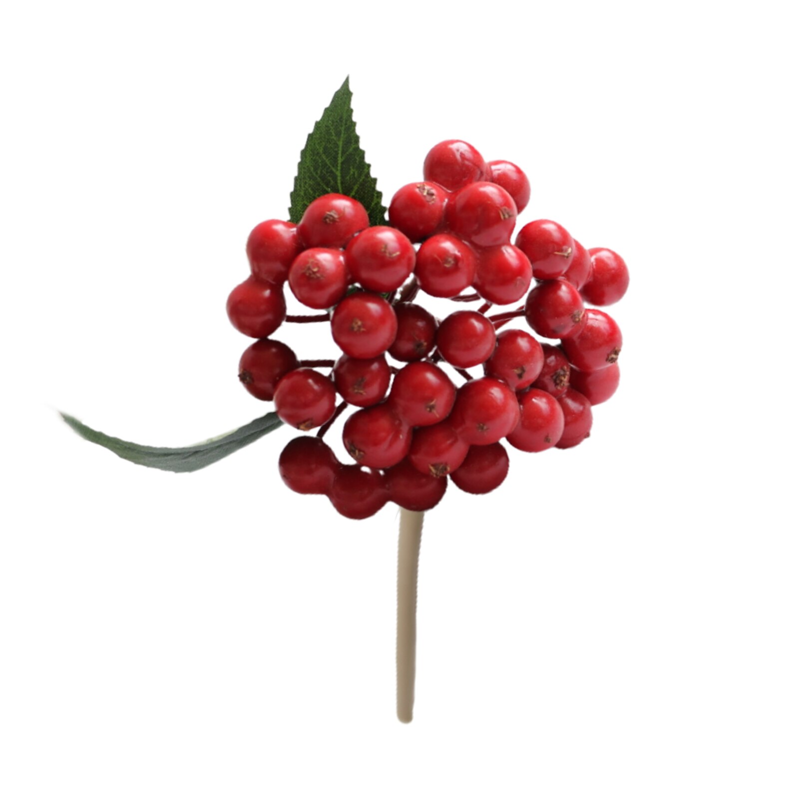 Berry Simulation Fruits Christmas Berries Artificial Flower Eco-friendly Home Office Decor 8 Colors Living Room Bunch Ornaments: Bright red