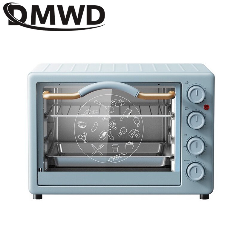 DMWD 20L Elektrische Bäckerei Ofen Multifunktions Pizza Krapfen Kuchen Kekse Backen Maschine BBQ Grill Heizung Timer Brot Toaster EU