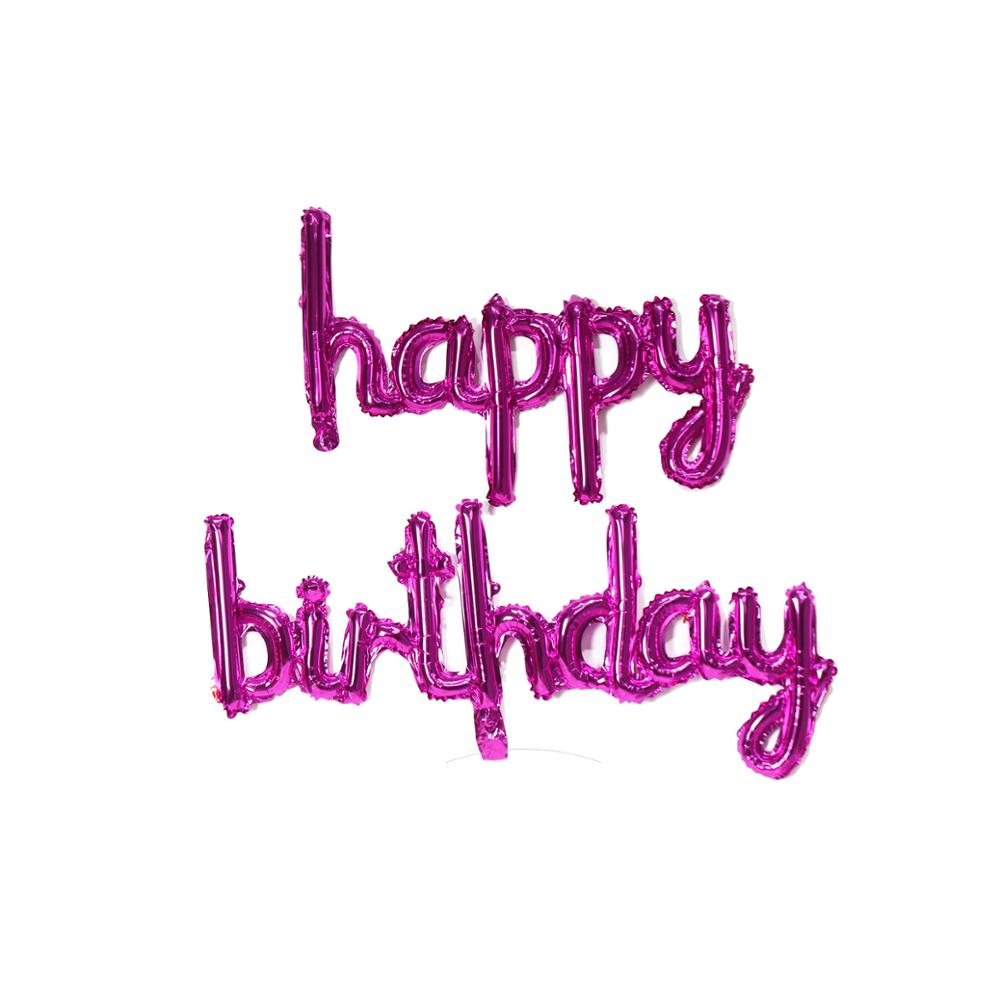 16inch Happy Birthday Decoration Balloons Rose Gold Letter Foil Ballons Birthday Party Decorations Globos Balony Anniversaire: Rose Red