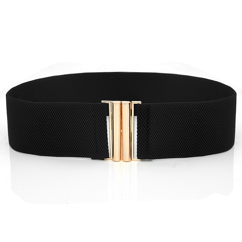 1pc Women's Belt Stretch Skinny Elastic Wide Corset Tie Wrap Waist Soft Vintage Femme Red Black Blue Dress Belt Accessories: Black