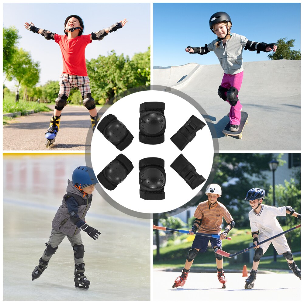 6 In 1 Beschermende Gear Set Knie Elleboog Pols Pads Guards Kids/Volwassenen Scooter Schaatsen Fietsen Sport Veiligheid Bescherming pads