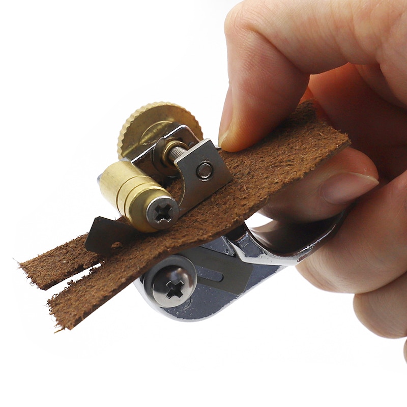 Narzędzia skórzane pasek nóż skórzany pasek rzemieślniczy DIY ręczne cięcie regulowany wycinacz pasków skórzany sznur ostrze tnące