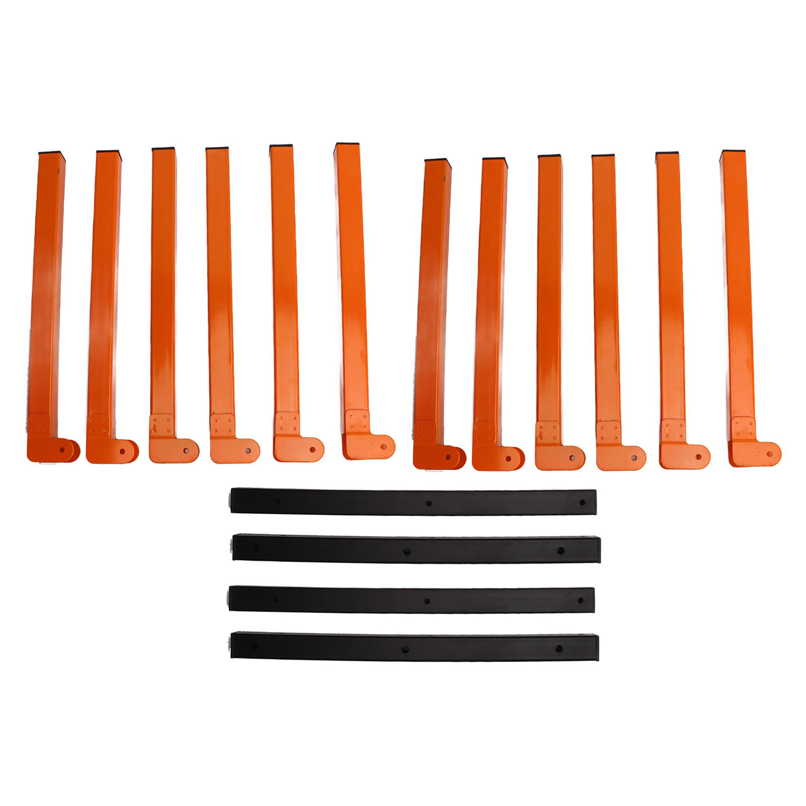 4 stk. brændestativ til indendørs og udendørs brug, vægmonteret træorganisator og tømmeropbevaringshylde, metalstativ, garagehyldeorganisator: Default Title