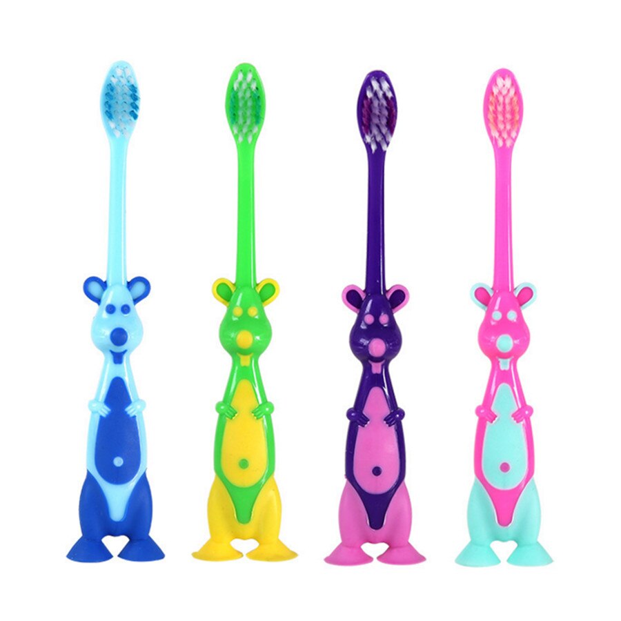 4pcs/lot Children Cartoon Tooth brush Baby Girls Boys Deciduous Tooth Training Brush Kids Teeth Cleaning Super Soft Baby Device