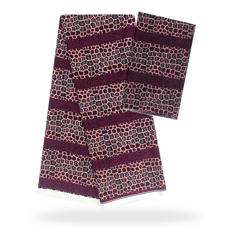 ! 2yards chiffon + 4yards real silk soft material lady african nigerian wedding dress garment ankara real silk fabric: YJ850805s204