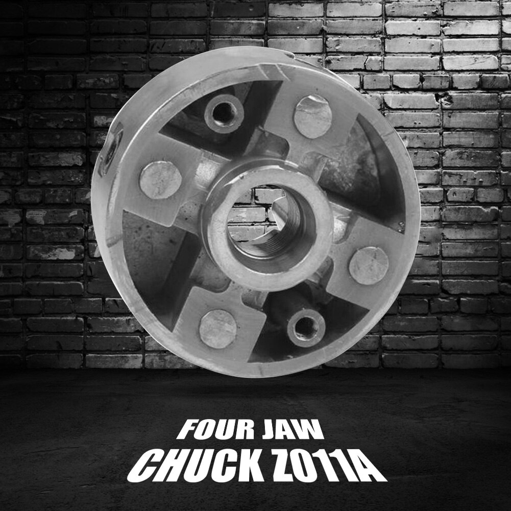 4 Jaw Chuck Z011A Mini Collet Zinc Alloy 4 Jaw Lathe Chuck Clamp Wood Turning Lathe Tool Kit for Woodworking with Hex Wrench