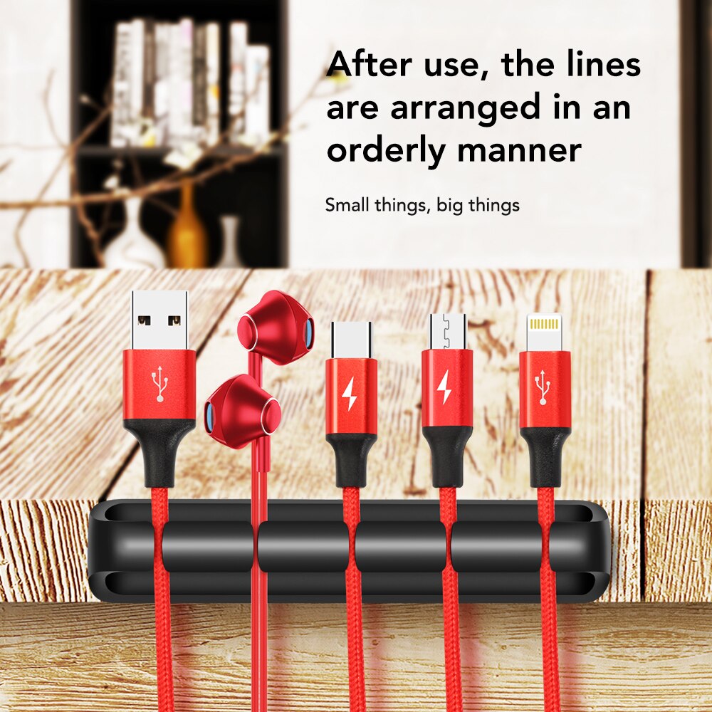 Multipurpose Car Desk Desktop Wall Round USB Wire Cord Cable Holder Clip Organizer Retainer Clamps Collation Management