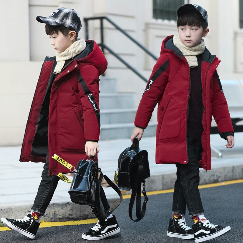 Kinderkleding winter dikke winddichte warme jas voor jongens kinderkleding jongens jassen plus dikke voor 4-15 jaar tiener 10