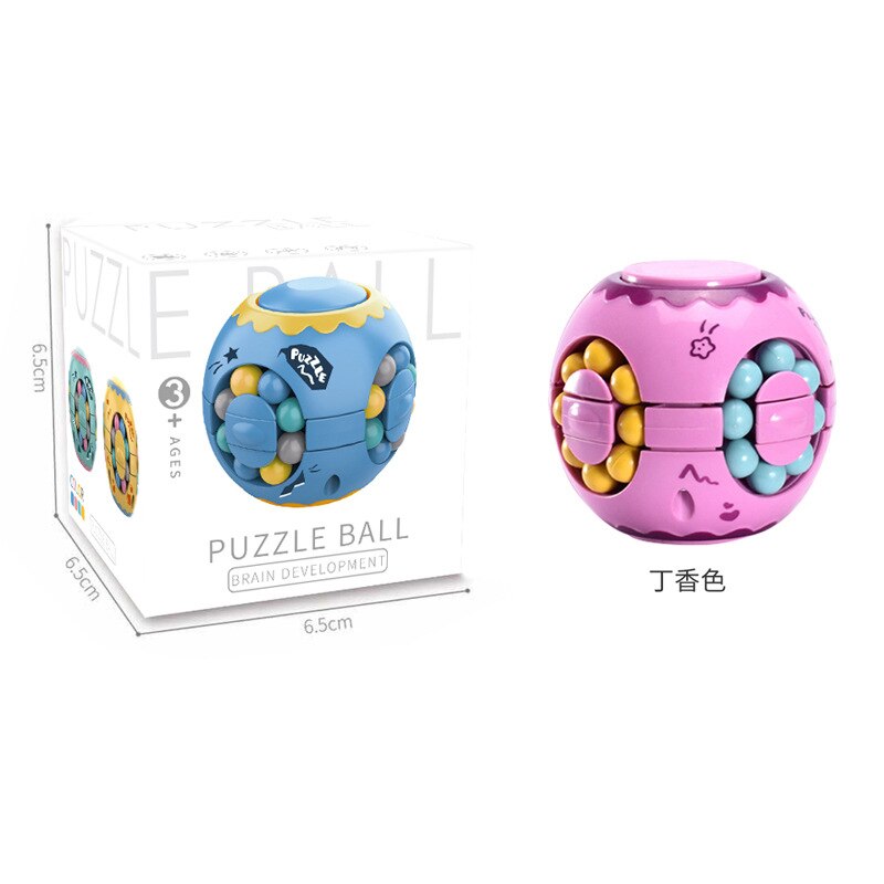 2022 rotierenden Bean Intelligenz Fingertip Cube kinder Finger Gyro Anti-Stress-Cube Pädagogisches Festplatte Spielzeug: Schokolade