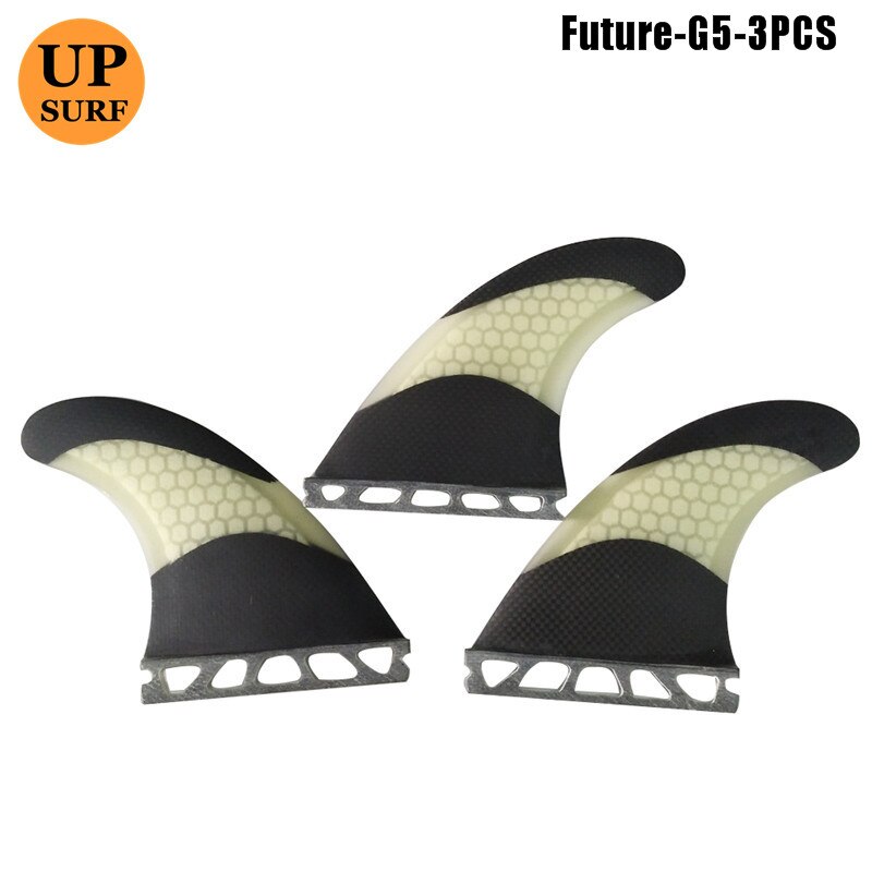 De producto futuro aletas G5/G7 de fibra de carbono Barbatana tabla de surf Fin propulsor de nido de abeja de fibra de vidrio aletas 3 piezas por set