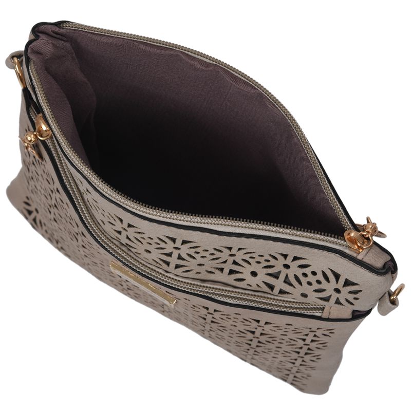 Small women messenger hollow out shoulder crossbody handbags ladies handbag and purses Gray