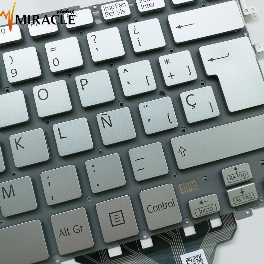 Reemplazo de teclados para Sony para VAIO Pro 13 SVP13 SVP13A SVP132 SVP132A SVP1321 teclado español de plata SP España Latina