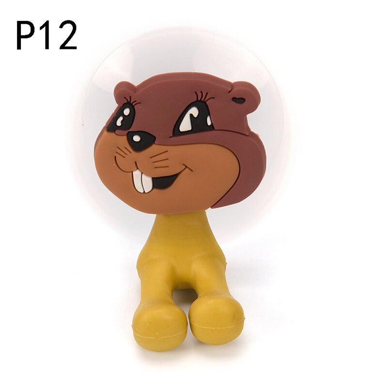 24 colors Wall Suction Holder Tool Animal Cute Cartoon Suction Cup Toothbrush Holder Bathroom Accessories Set: P12