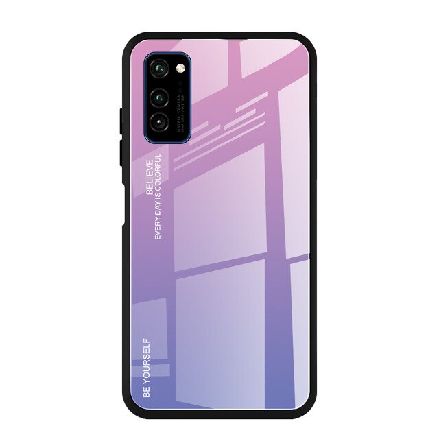 Custodia per telefono in vetro temperato colorato sfumato di lusso per Huawei Honor 8X Honor 8x X8 8X8 Max Pro Honor8 X Cover Case Shell: For Honor 8x Max / pink purple
