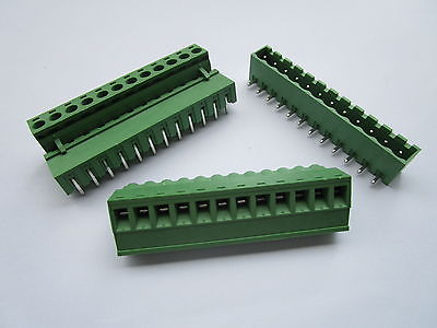 20 stk 5.08mm tett vinkel 12 pins skrue rekkeklemme kontakt pluggbar type