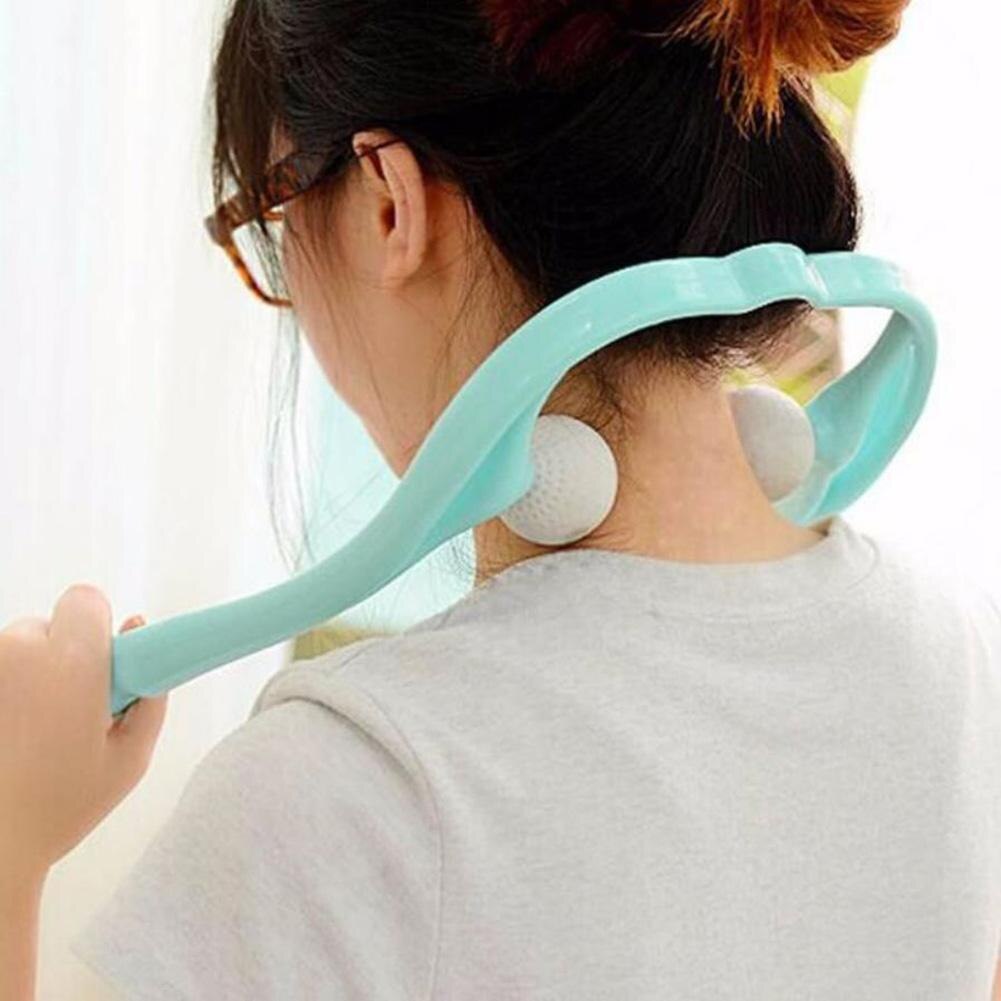 Plastic Pressure Point Therapy Neck Massageador Massagem Relieve Hand Roller Neck Massager for Neck Shoulder Trigger Point