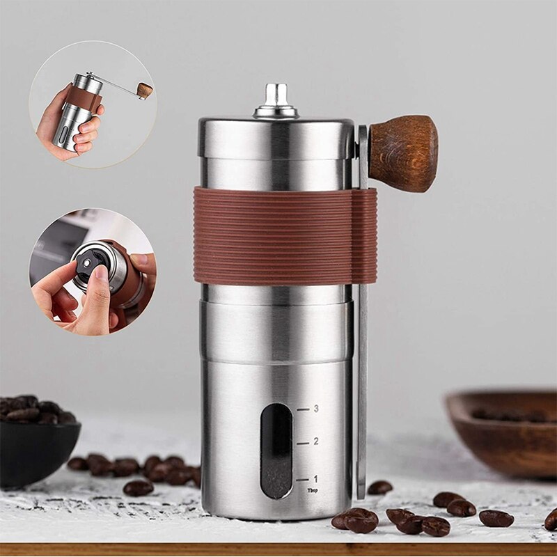 Förderung! Manuelle Kaffeemühle, Kaffeemühle Edelstahl, Hand Kurbel Bean Mühle, kaffee Mühle Für Home/Büro/Reisen