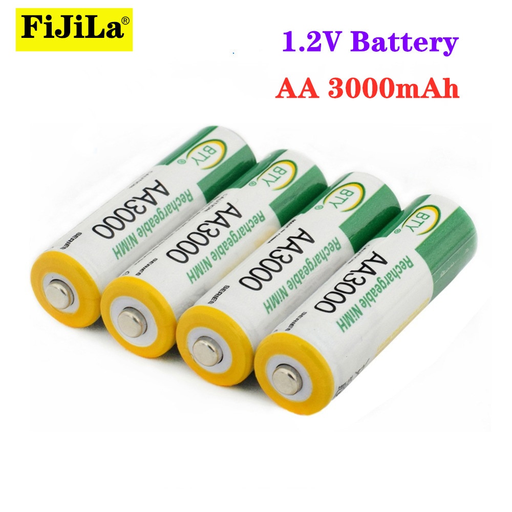 3000mAh AA 2A NI-MH 1.2V Rechargeable Battery Recharge Pre-Charged Ni-MH Rechargeable Battery For Toys Camera Microphone
