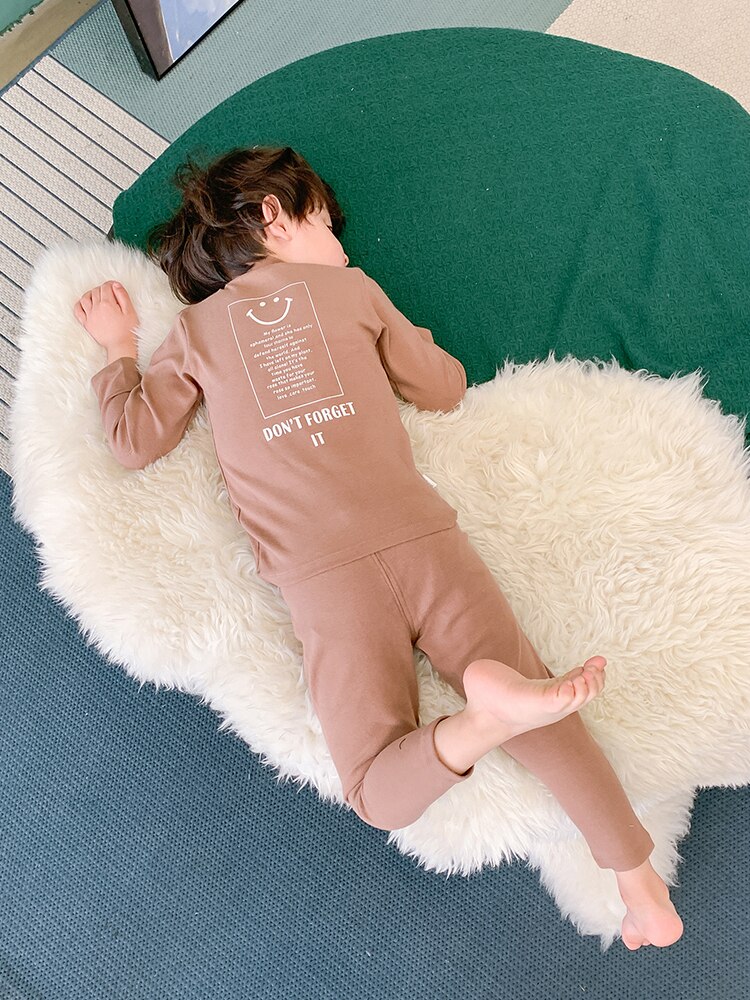 Roupa interior térmica das crianças do bebê algodão outono e inverno roupas infantis crianças coreano qiuqiu qiu meninos conjunto de duas peças