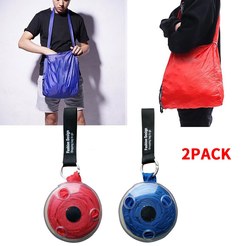 Shopping Bag Foldable Reusable Grocery Bags Supermarket Multifunctional Portable Telescopic Storage Bag 2 Pack