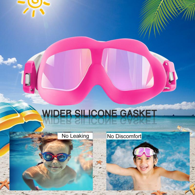 HSTWODE Optische zwembril met sterkte | Dioptrie:  0 tot  6,0 | Anti condens | Anti condens UV bescherming | super pasvorm | incl. stabiele doos (Lake Blue White,  3,5