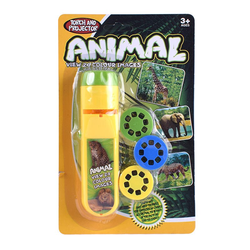 Balleenshiny 1Pc Cartoon Dieren Led Projectie Zaklamp Interactieve Speelgoed Projector Mini Theater Sprookje Kinderen Speelgoed: 3