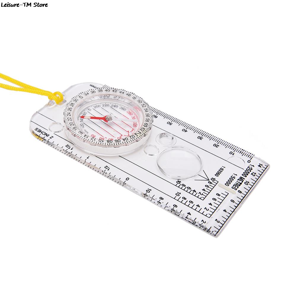 Army Scout Hiking Camping Boating Map Reading Orienteering Ruler For Magnifying Compass For Outdoor Sports