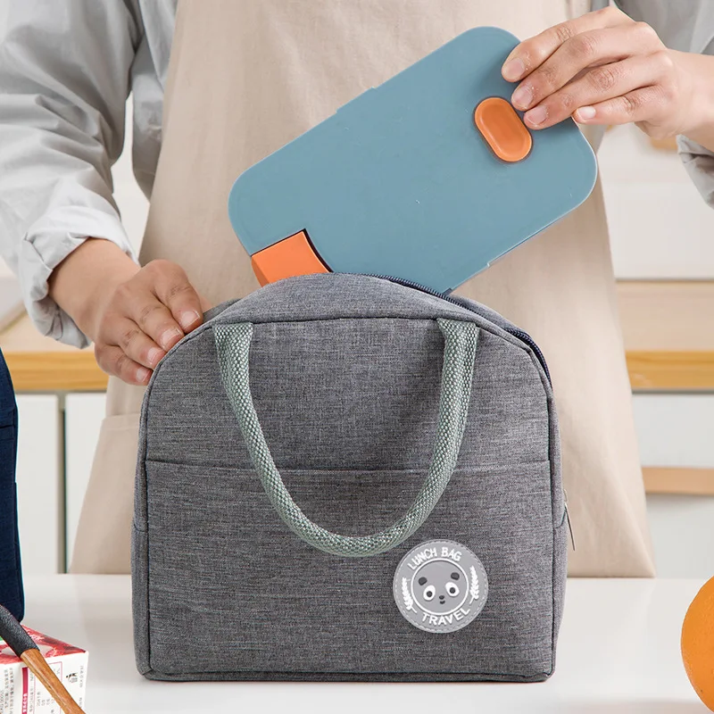 Multifunction Handheld Insulated Bag Waterproof Fresh Aluminium Foil Bento Box Student Bento Bag Unisex Travel Home Storage Bag