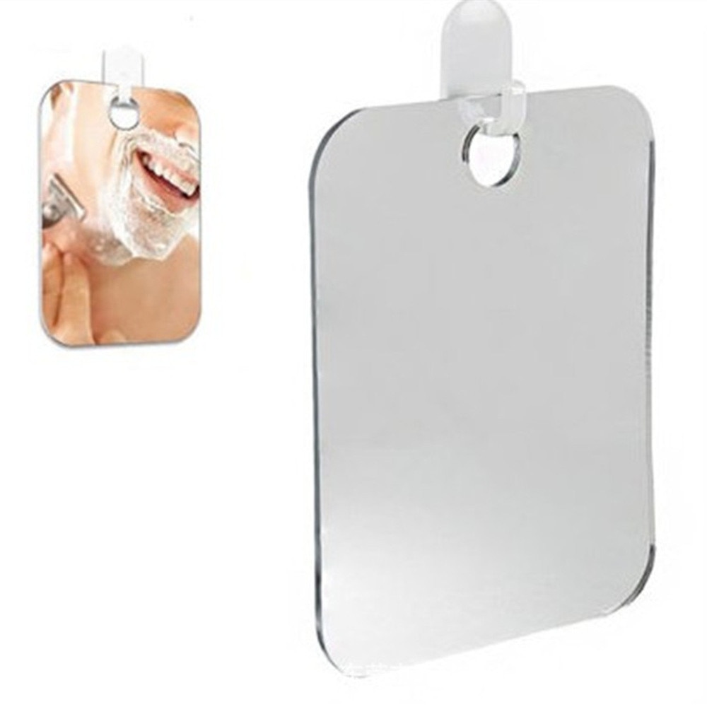 Anti Fog Shower Mirror Bathroom Fogless Fog Free Washroom Travel Shower Man Shaving Mirror #45