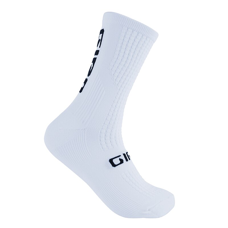 Oranje Fiets Sokken Outdoor Sport Sokken Running Sokken Basketbal Sokken Compressie Sokken Fietsen Sokken: WHITE