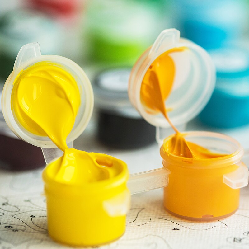 GATYZTORY diy frame oil painting by numbers animals on canvas owl pictures by numbers acrylic paint set for home wall art decor