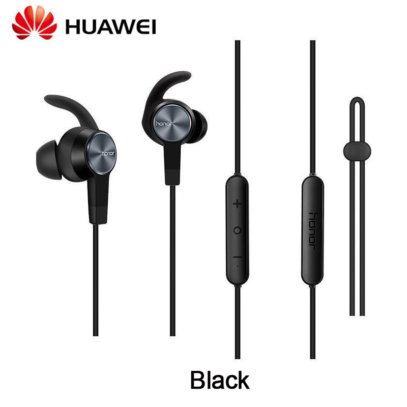 Huawei Honor AM61-auriculares, inalámbricos por Bluetooth 4,1, con micrófono, controlador con cable, magnético, para exteriores: Black