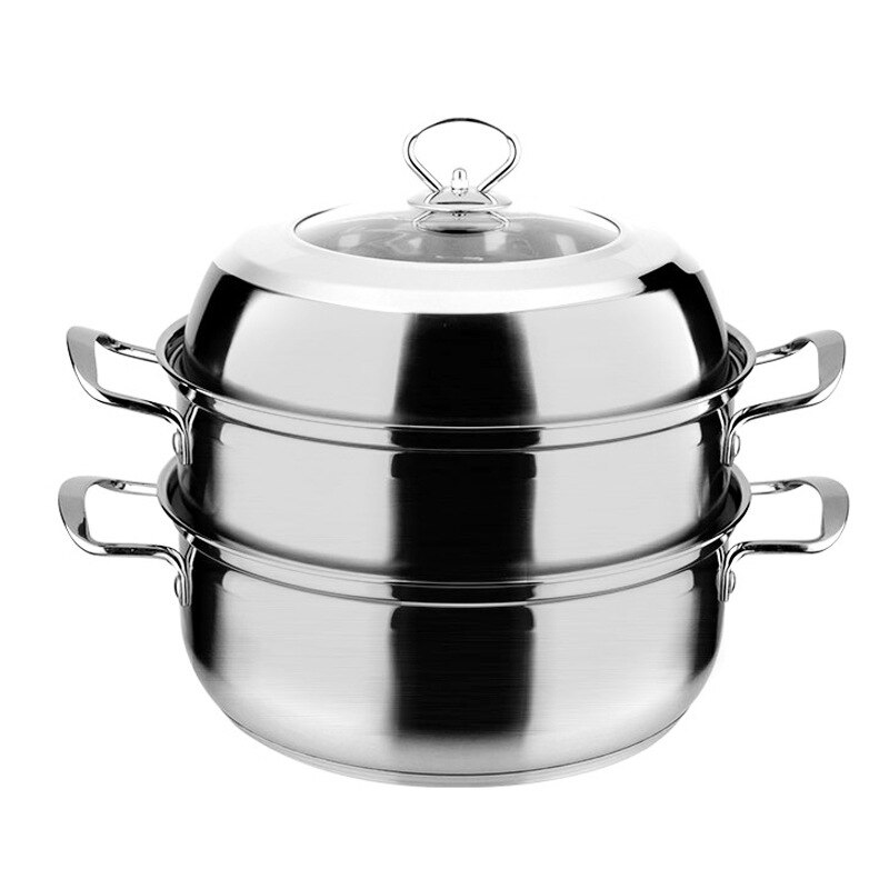 Double bottom steamer stainless steel thick double bottom multi-purpose soup pot steamer 027