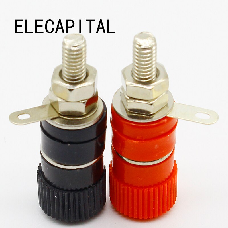 1 pair (RED + BLACK) Amplifier Terminal Binding Post Banana Plug Jack Panel mount connector