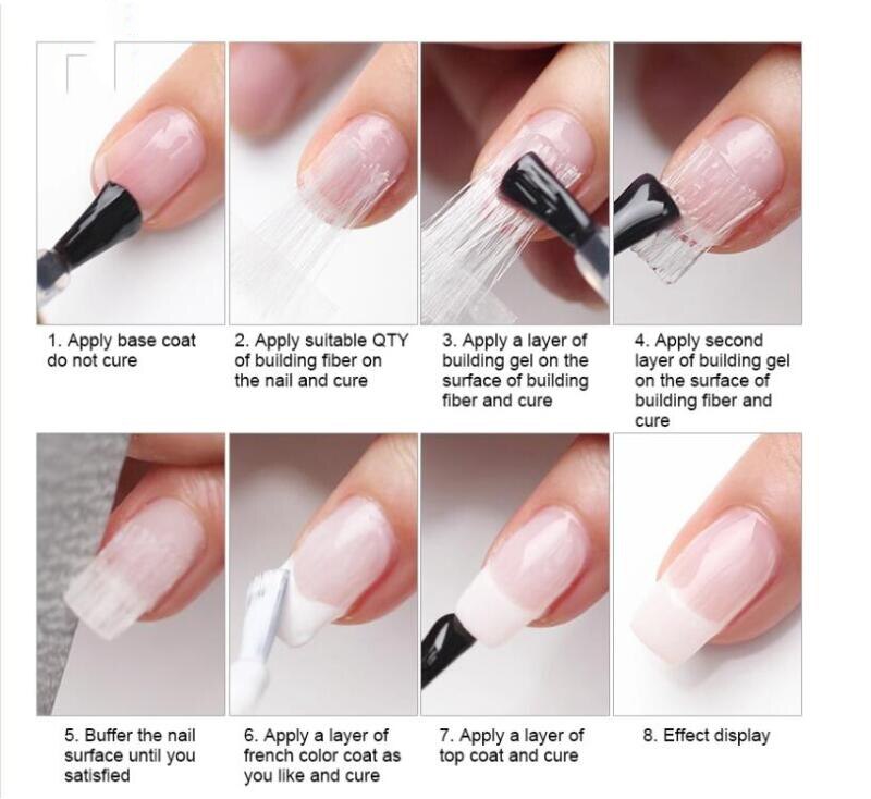 Faux-ongles en fibre de verre, 10 pièces, pour extension d&#39;ongles, super ,