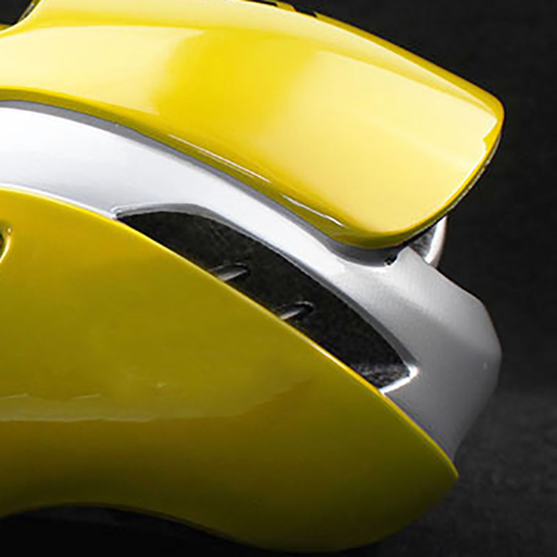 Casco de bicicleta Aero TT de 300g, casco de seguridad para deportes de bicicleta de carretera, casco de prueba de tiempo en molde para carreras para hombres: M / Transparente