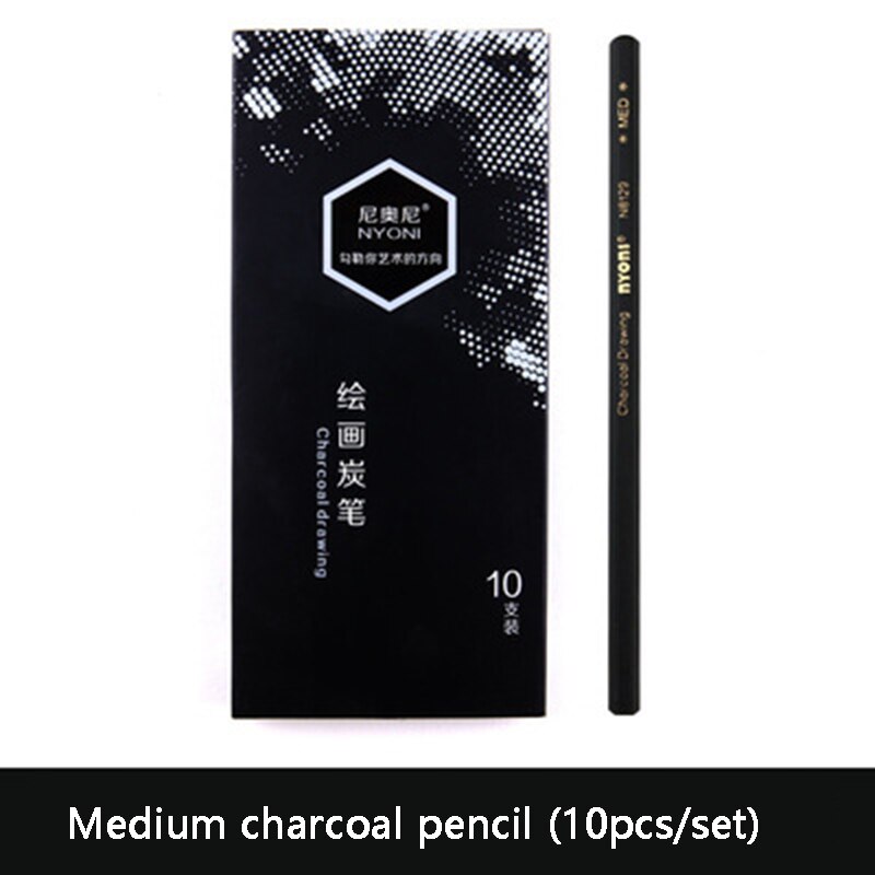 12pcs Sketching Charcoal Pencil Drawing Carbon Pencil Set Soft /Medium/Hard Charcoal Pencils Art Supplies: 6