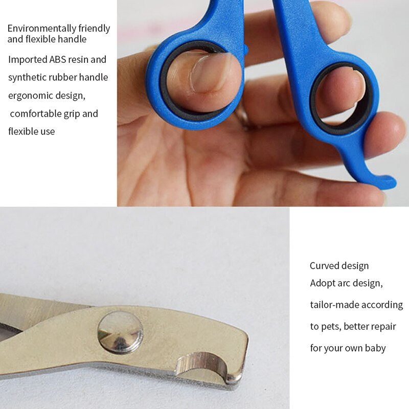 Coupe-ongles en acier inoxydable pour chien et chat, ciseaux de toilettage, fournitures pour animaux de compagnie