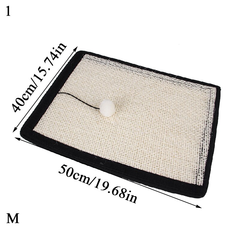 Pet Furniture for Cats Scratch Board Natural Sisal Protecting Furniture Chair Protector Pad Cotton Cat Toy Sofa Scratching Post: 1 / M