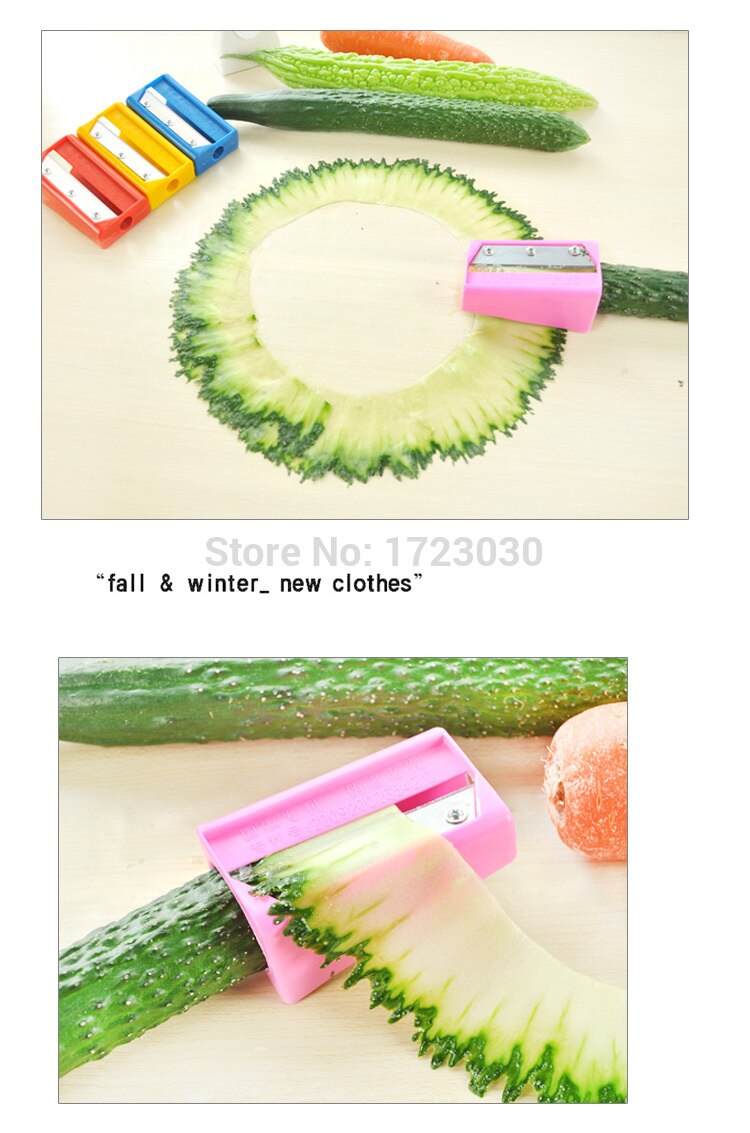 1pcs Carrot Cucumber Sharpener Peeler Kitchen Tool Vegetable Fruit Curl Slicer