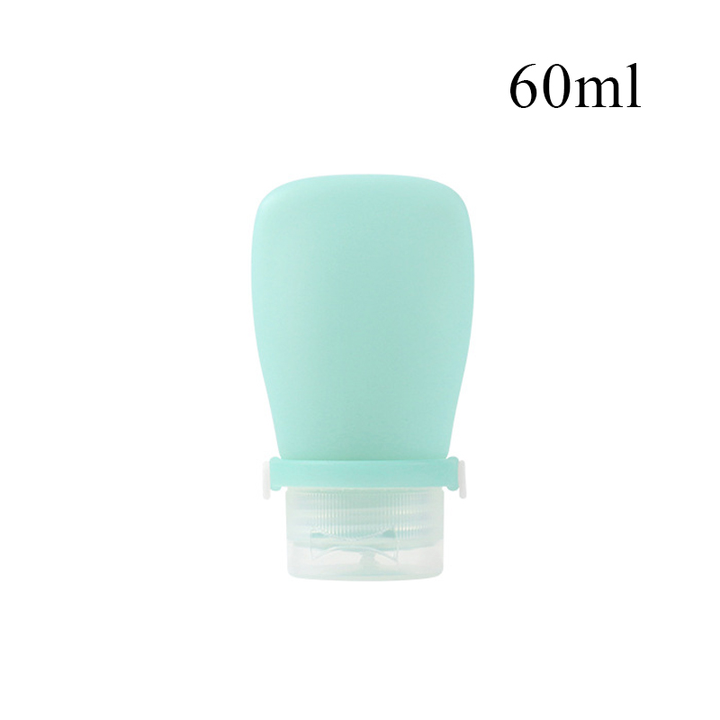Bouteille de voyage Portable en Silicone, stockage de cosmétiques, bouteille de Lotion rechargeable, conteneur de shampoing étanche, Tube à presser, bouteille vide: vert clair