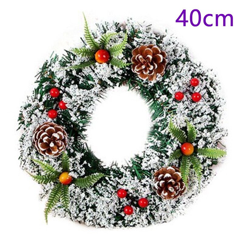 20/30/40Cm Kerst Decoraties Voor Huis Rotan Feestelijke Party Rotan Diy Krans Kerst Krans Xmas Party Ornament: 40cm