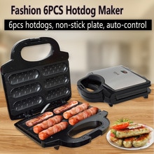 Elektrische Waffel Wurst Maschine Knusprig Französisch Hund Lutscher Stock Frühstück Braten Pfanne Hotdog Mais Backen Grill Grill EU