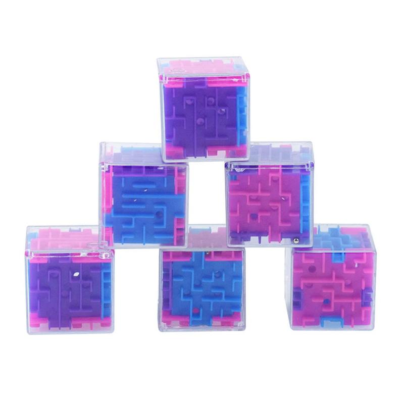 1PC 3D-Magie Würfel Puzzle Labyrinth Spielzeug freundlicher freundlicher Pädagogisches Dekompression Kapsel Harmlos Spielzeug Weihnachten Zufalls Farbe