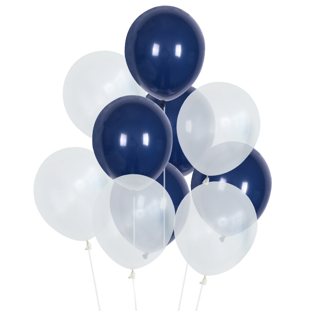 12 stücke 12 zoll weiß Navy Blau Luftballons blau gold Konfetti Hochzeit Decor dark blau Ballon Geburtstag Party Dekorationen Kinder globos: 8
