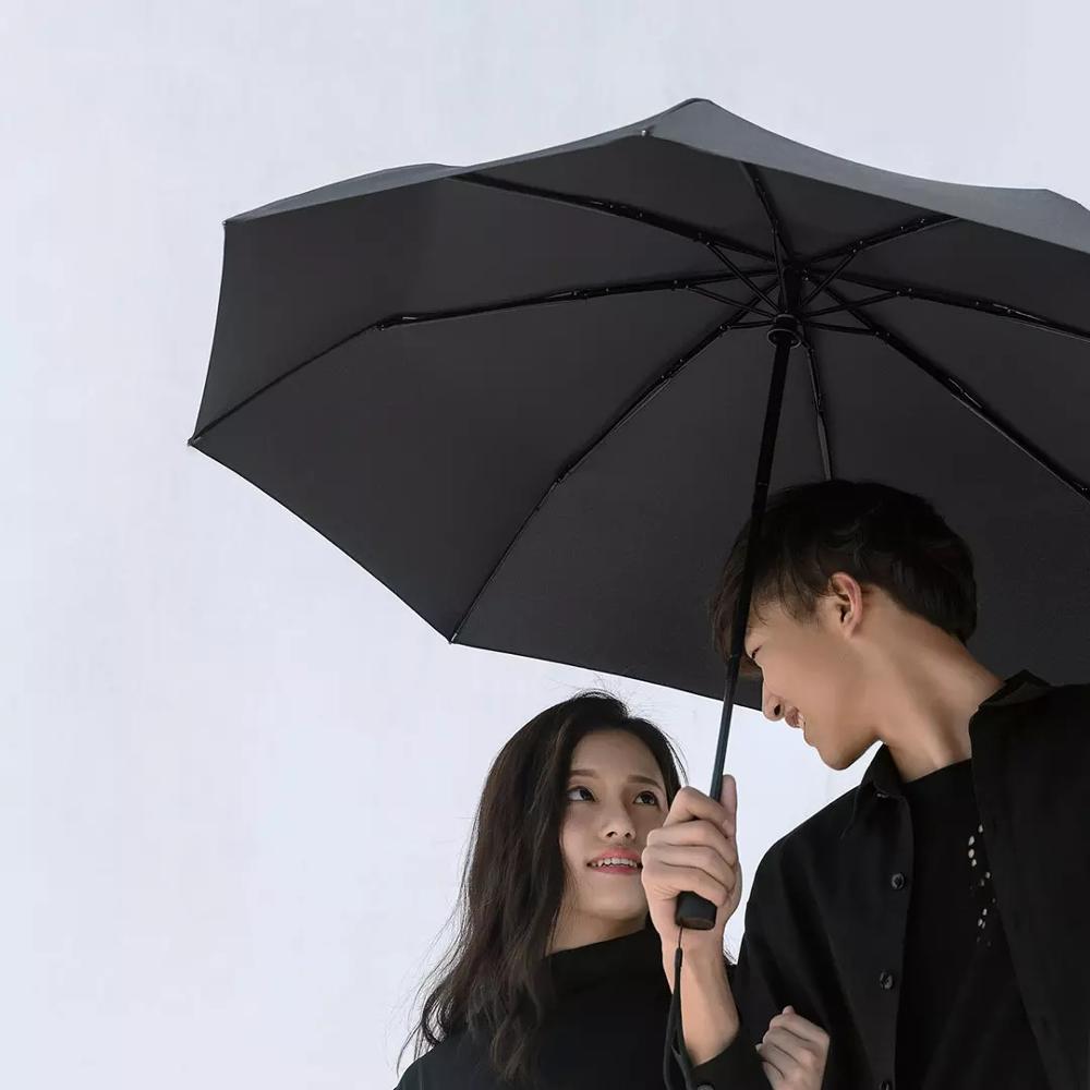 Xiaomi Mijia-paraguas plegable automático para hombre y mujer, sombrilla de aluminio a prueba de viento, impermeable, UV, para invierno y verano