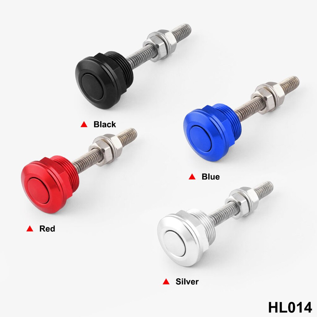 22mm Universal Aluminum Push Button Quick Release Bonnet Hood Pins Lock Latch For Most Applications
