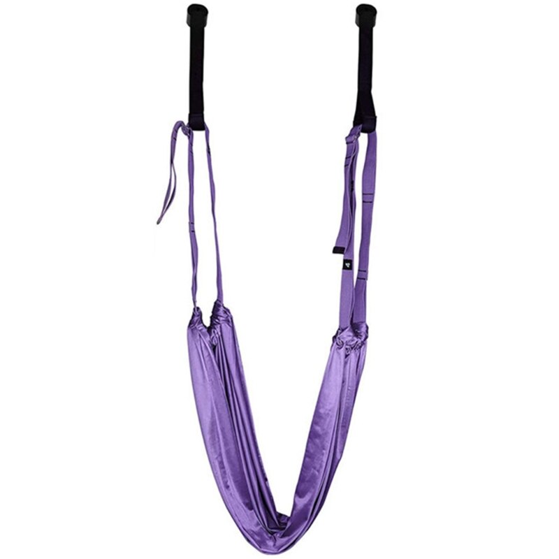 Aerial Yoga Rope Stretch Training Fitness Gym Sport Workout Equipment Yoga Resistance Rubber Bands Fitness Elastic Band: Purple